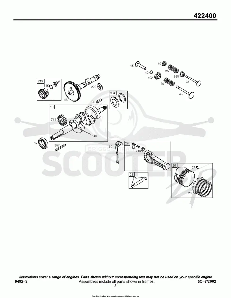 Cam, Crankshaft, Piston, Valves
