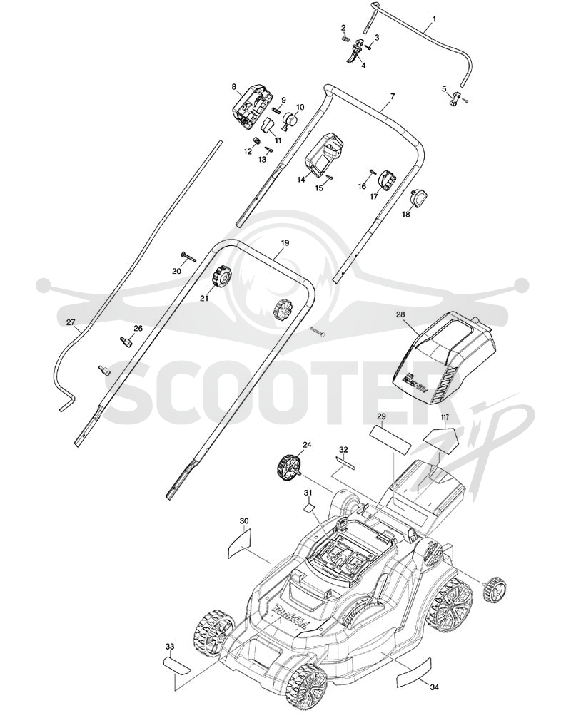 MAKITA DLM432 схема 1