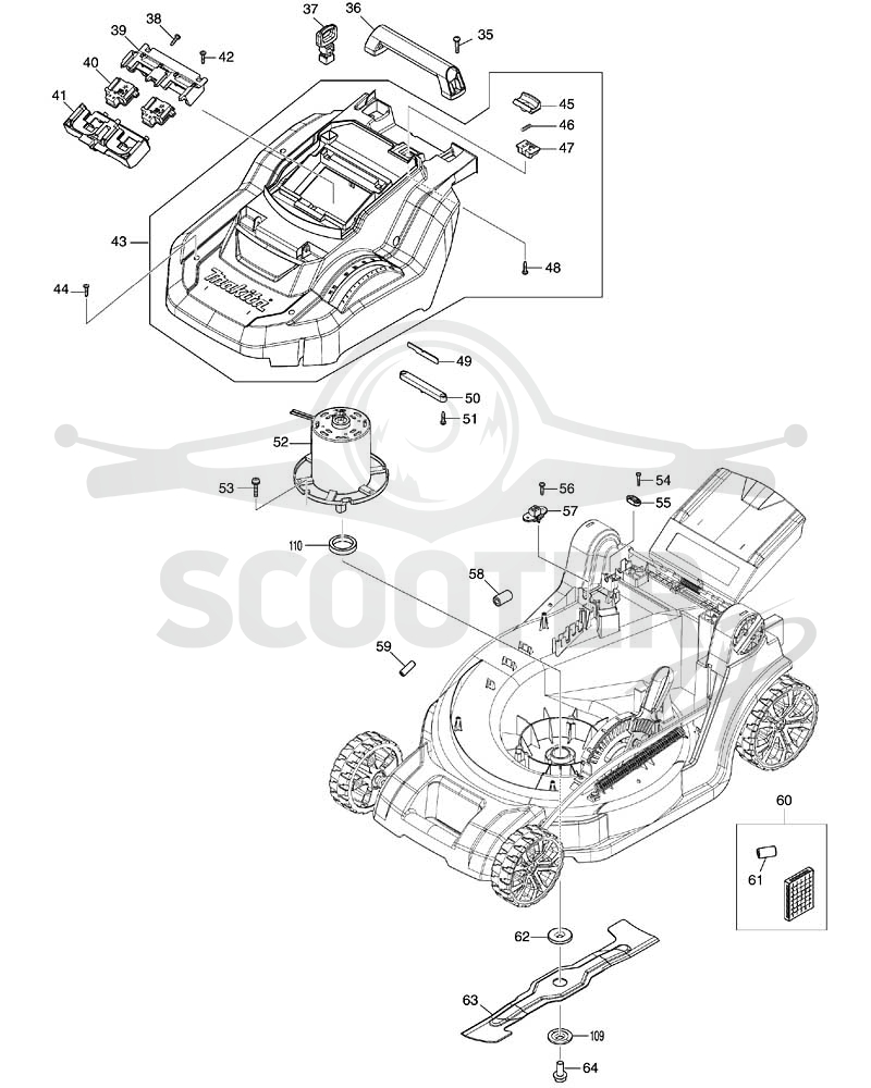 MAKITA DLM432 схема 2