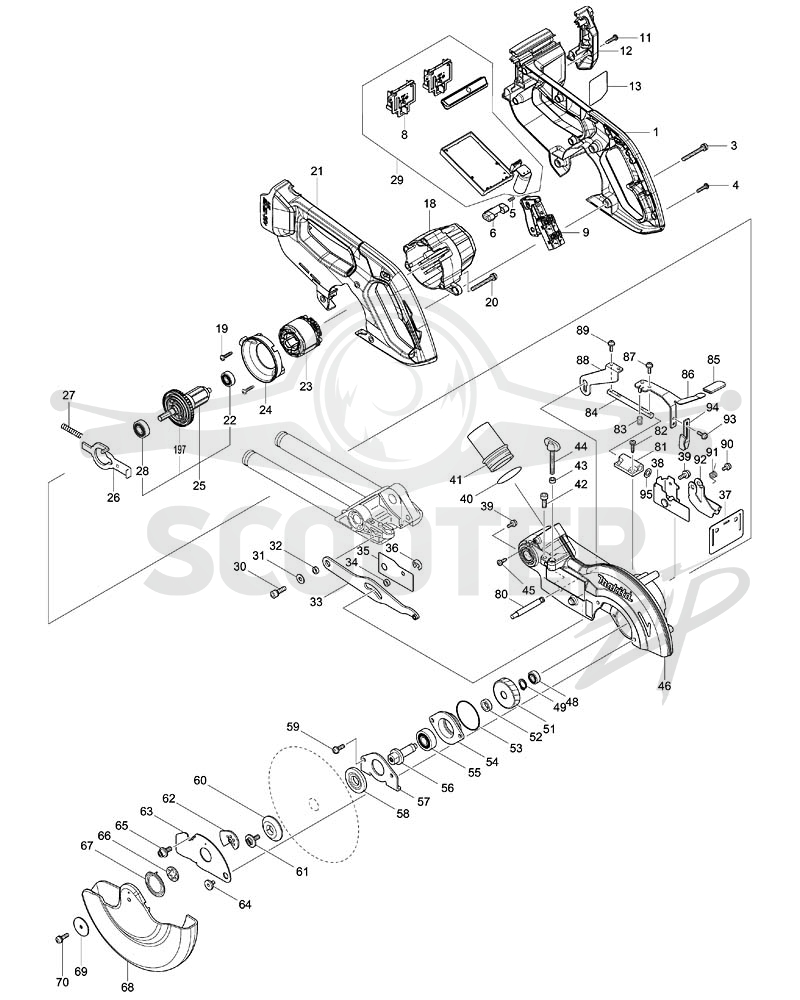 MAKITA DLS714 схема 1