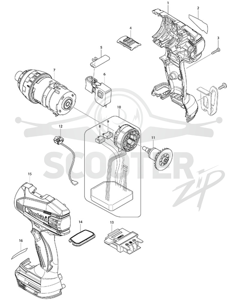 MAKITA DTP131 схема 1