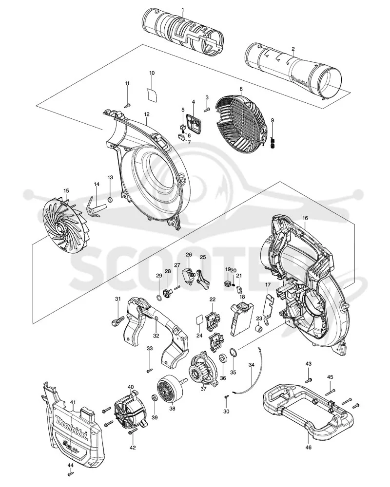 MAKITA DUB363 схема 1