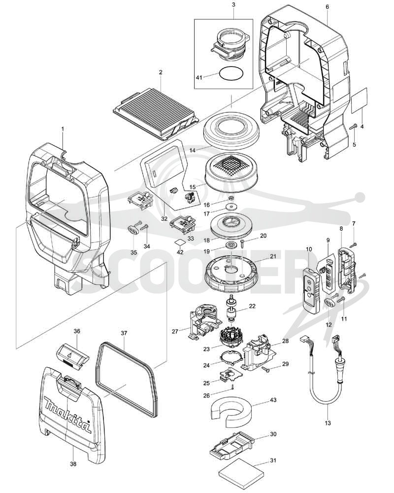MAKITA DVC261 схема 1