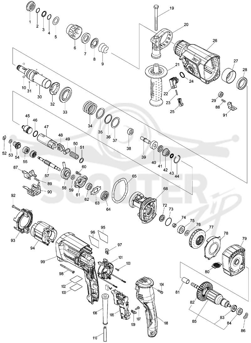 MAKITA HR2650 схема 1
