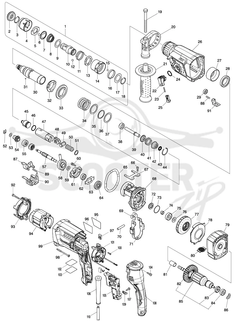 MAKITA HR2651T схема 1