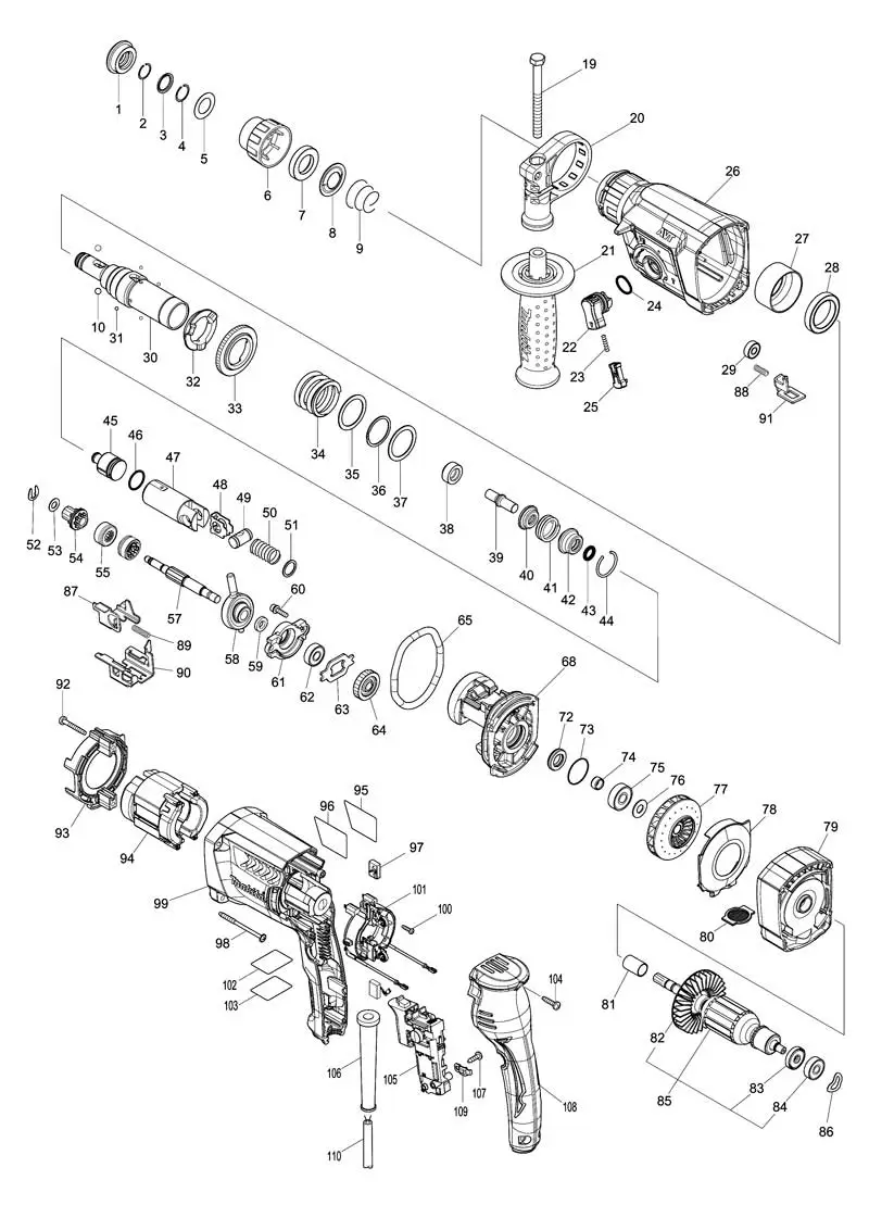 MAKITA HR2652 схема 1