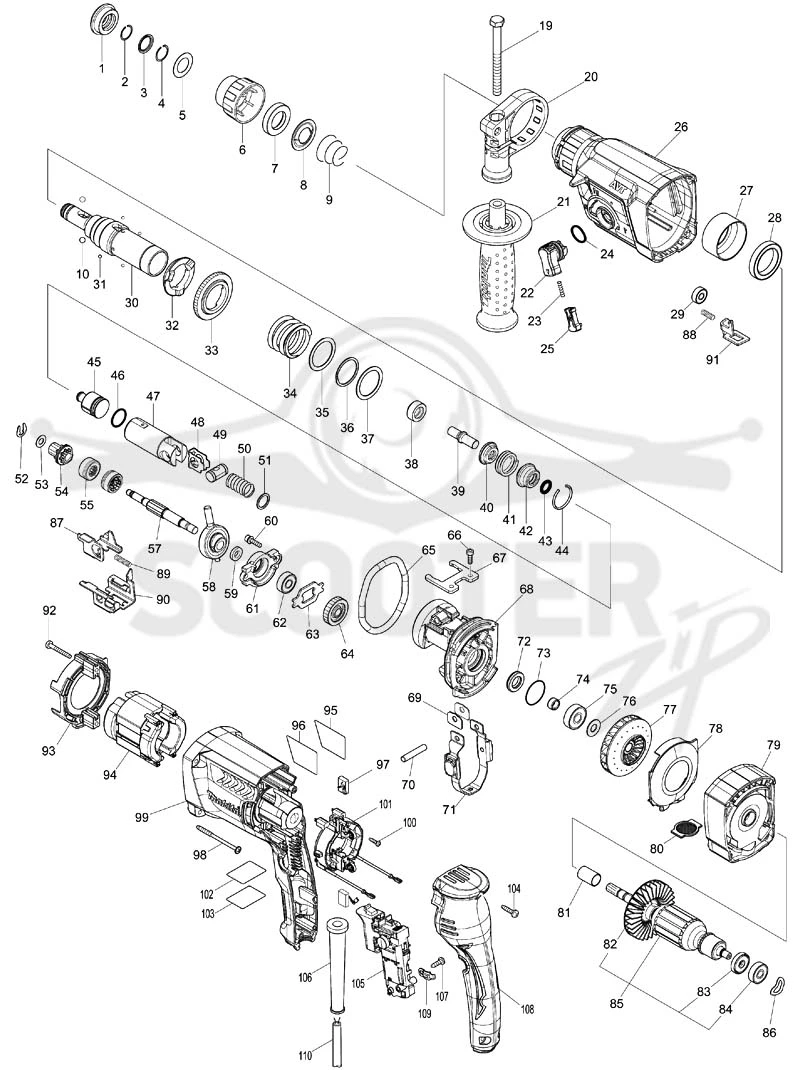MAKITA HR2653 схема 1