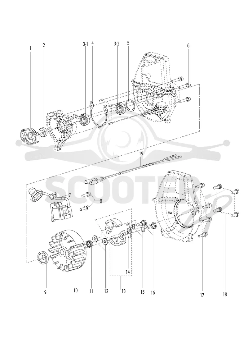 CRANKCASE & CLUTCHDRUM