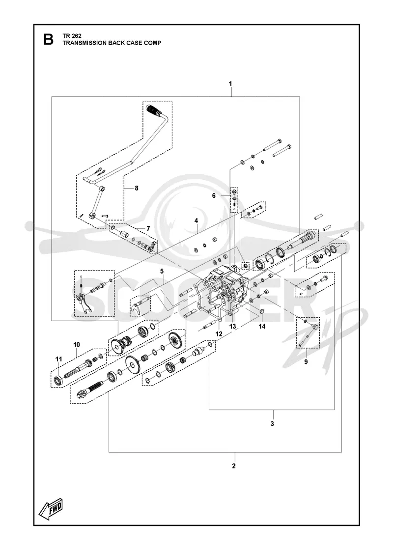 TRANSMISSION BACK CASE COMP