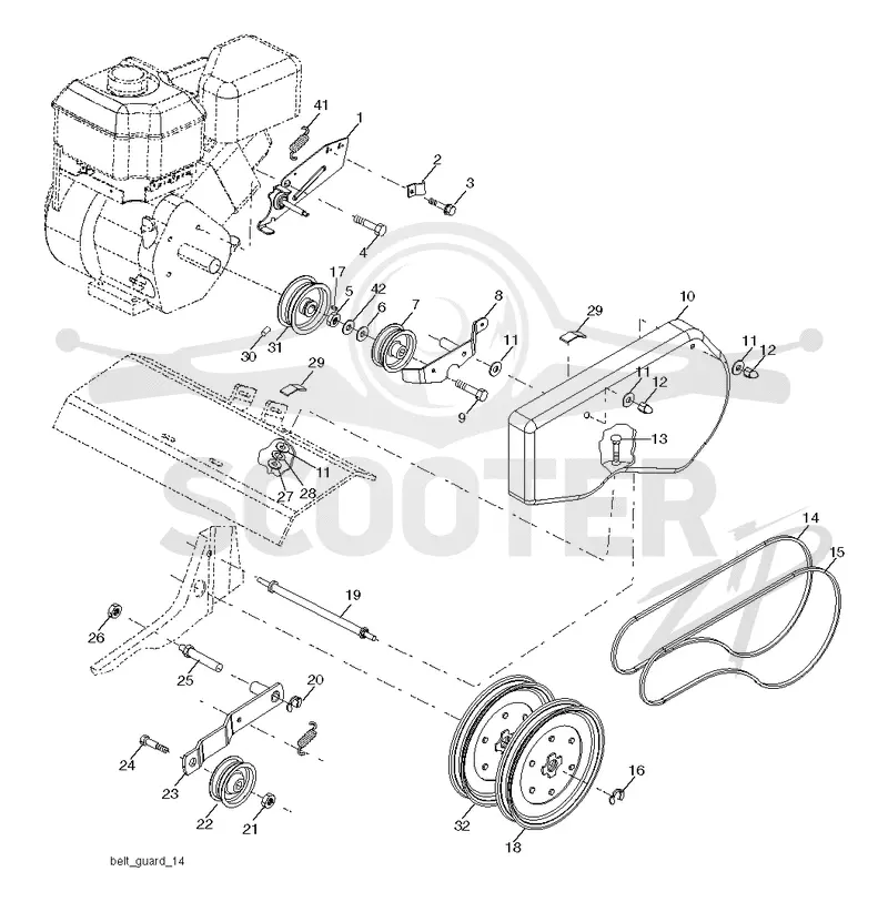 BELT GUARD & PULLEY
