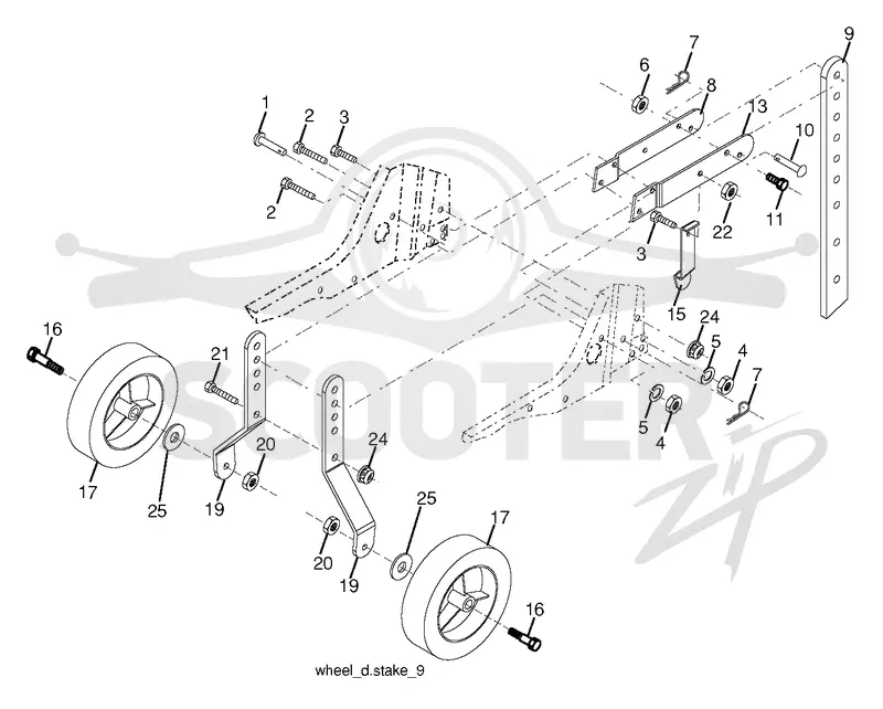 WHEEL & DEPTH STAKE ASSEMBLY