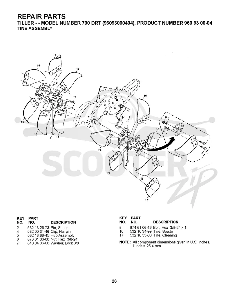 TINE ASSEMBLY
