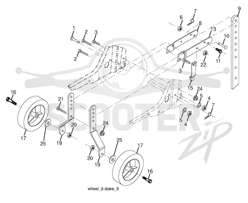 WHEEL & DEPTH STAKE ASSEMBLY
