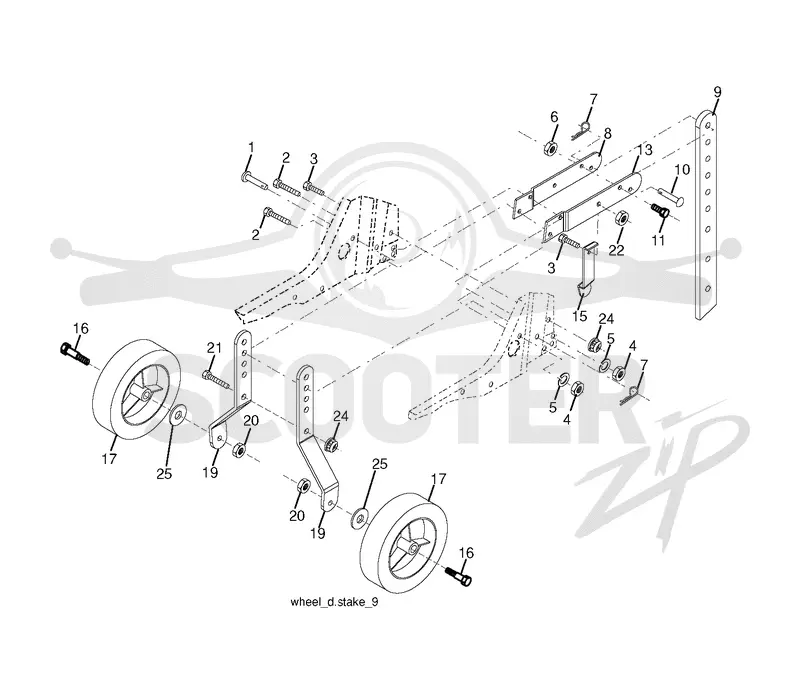 WHEEL & DEPTH STAKE ASSEMBLY