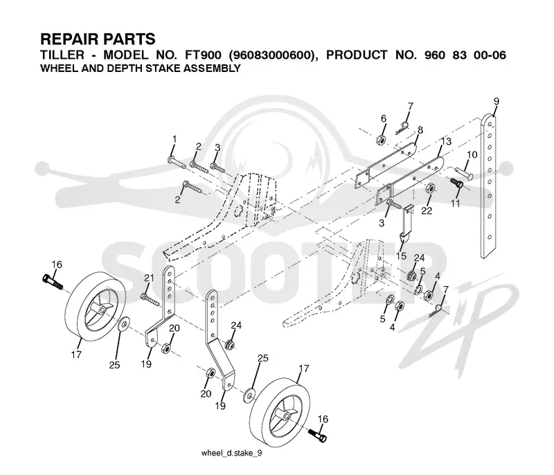 WHEEL & DEPTH STAKE ASSEMBLY