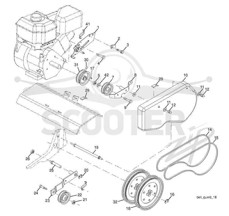 BELT GUARD & PULLEY