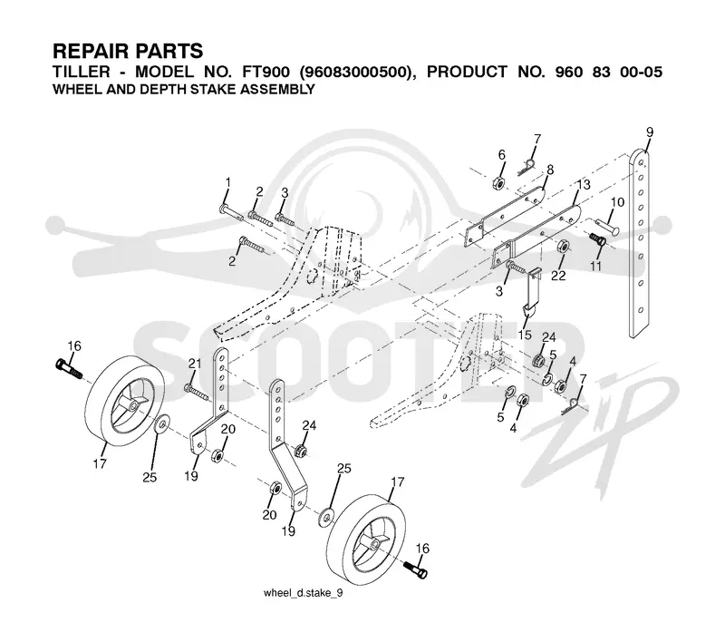 WHEEL & DEPTH STAKE ASSEMBLY