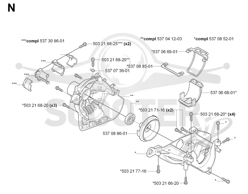 CRANKCASE & CLUTCHDRUM