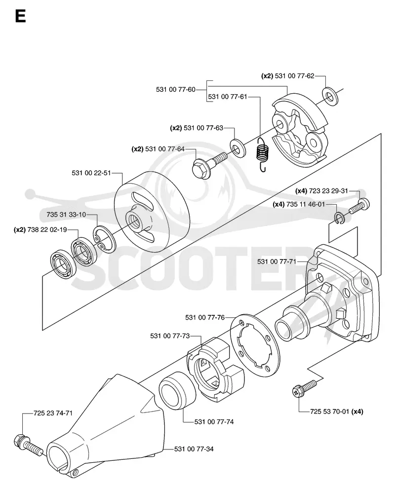 CRANKCASE & CLUTCHDRUM