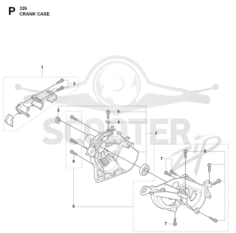 CRANKCASE & CLUTCHDRUM