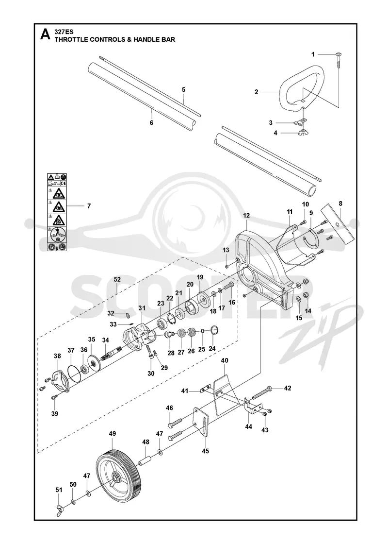 THROTTLE CONTROLS & HANDLE BAR