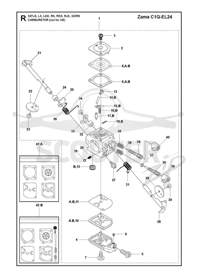 CARBURETOR, NOT FOR US