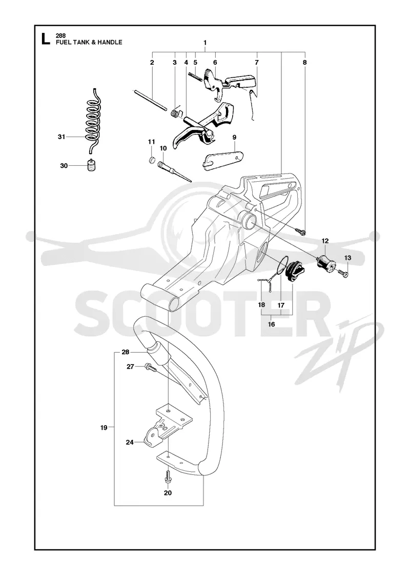 FUEL TANK & HANDLE