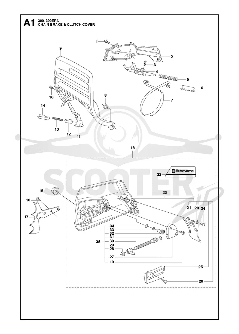 CHAIN BRAKE & CLUTCH COVER