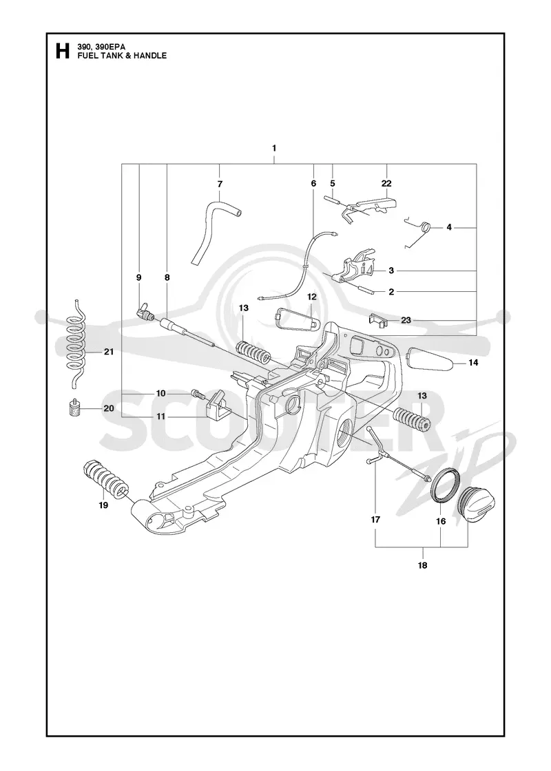 FUEL TANK & HANDLE