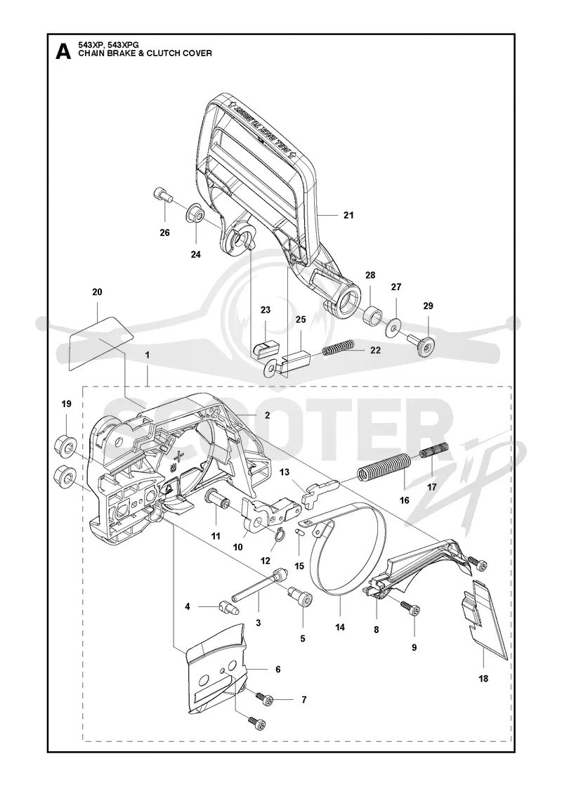 CHAIN BRAKE & CLUTCH COVER
