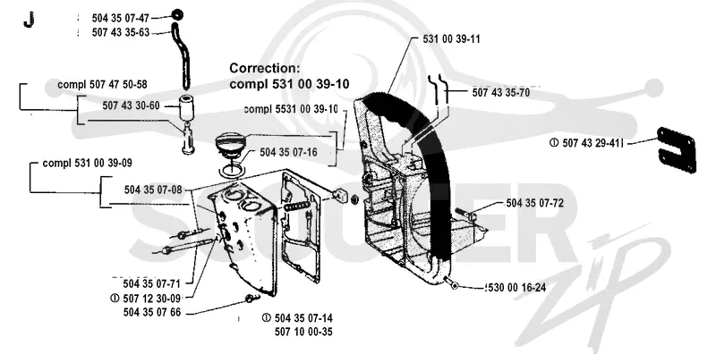 FUEL TANK & HANDLE