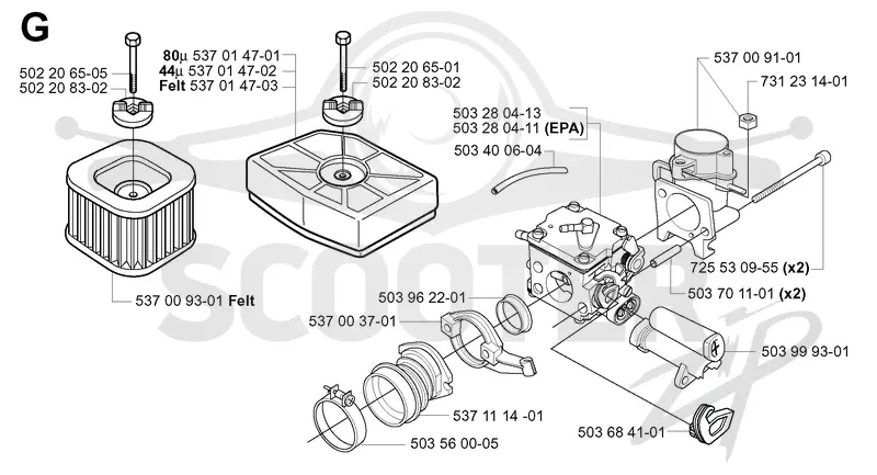 CARBURETOR & AIR FILTER