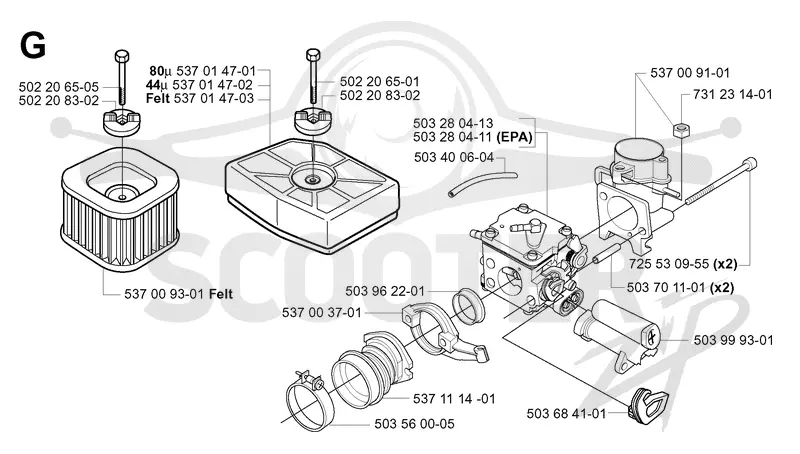 CARBURETOR & AIR FILTER