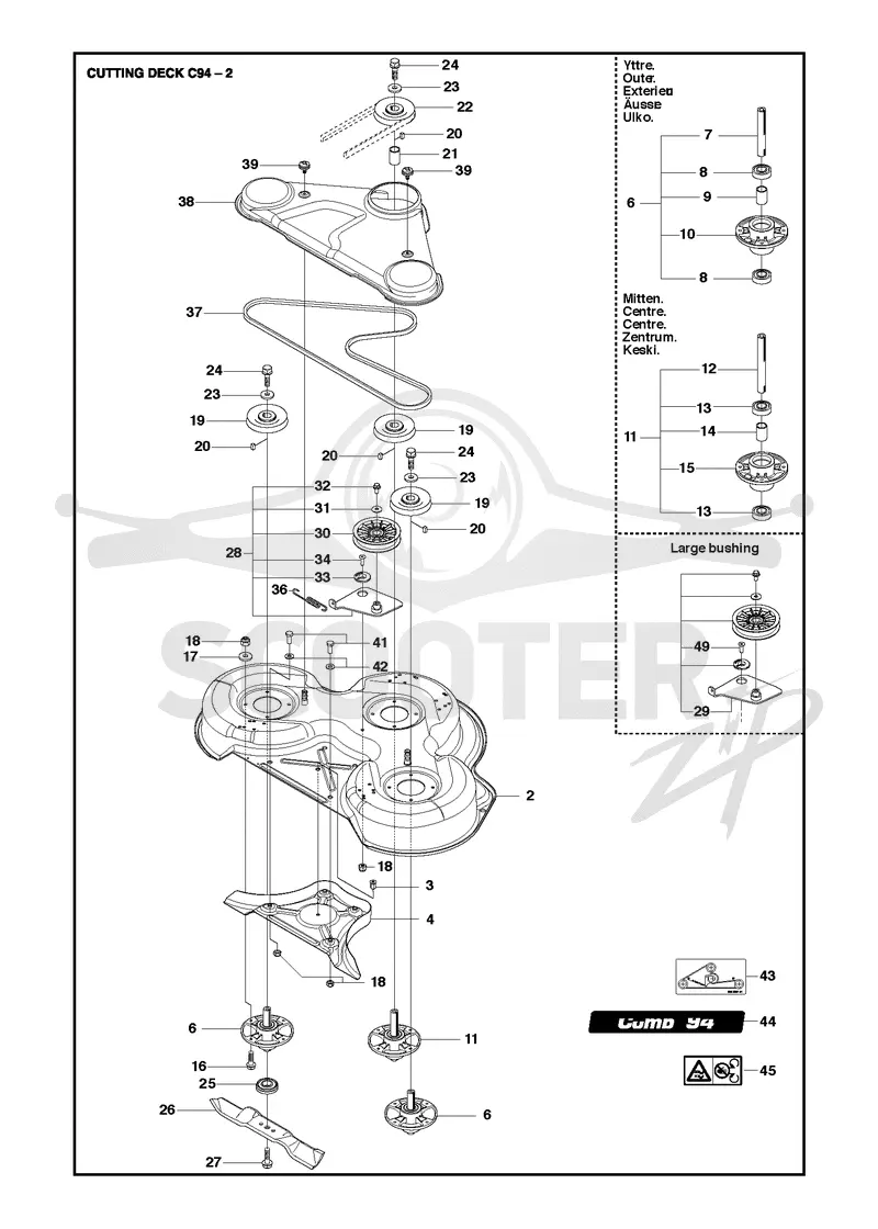 94CM CUTTING DECK