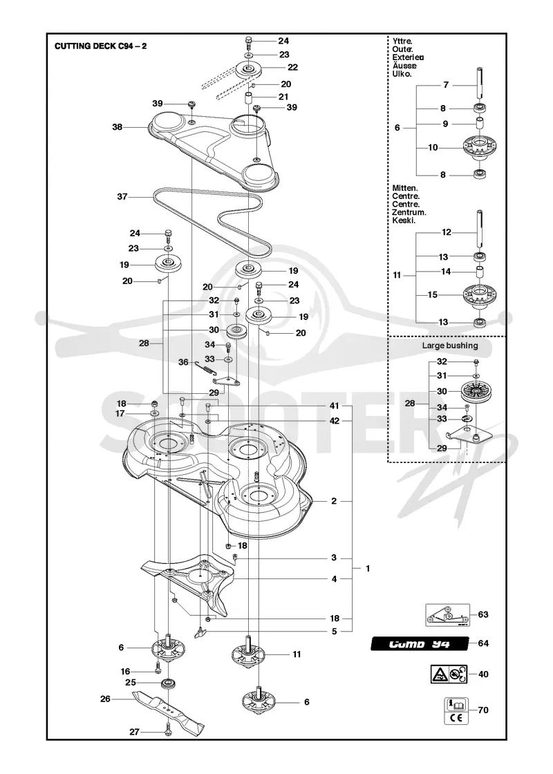 94CM CUTTING DECK