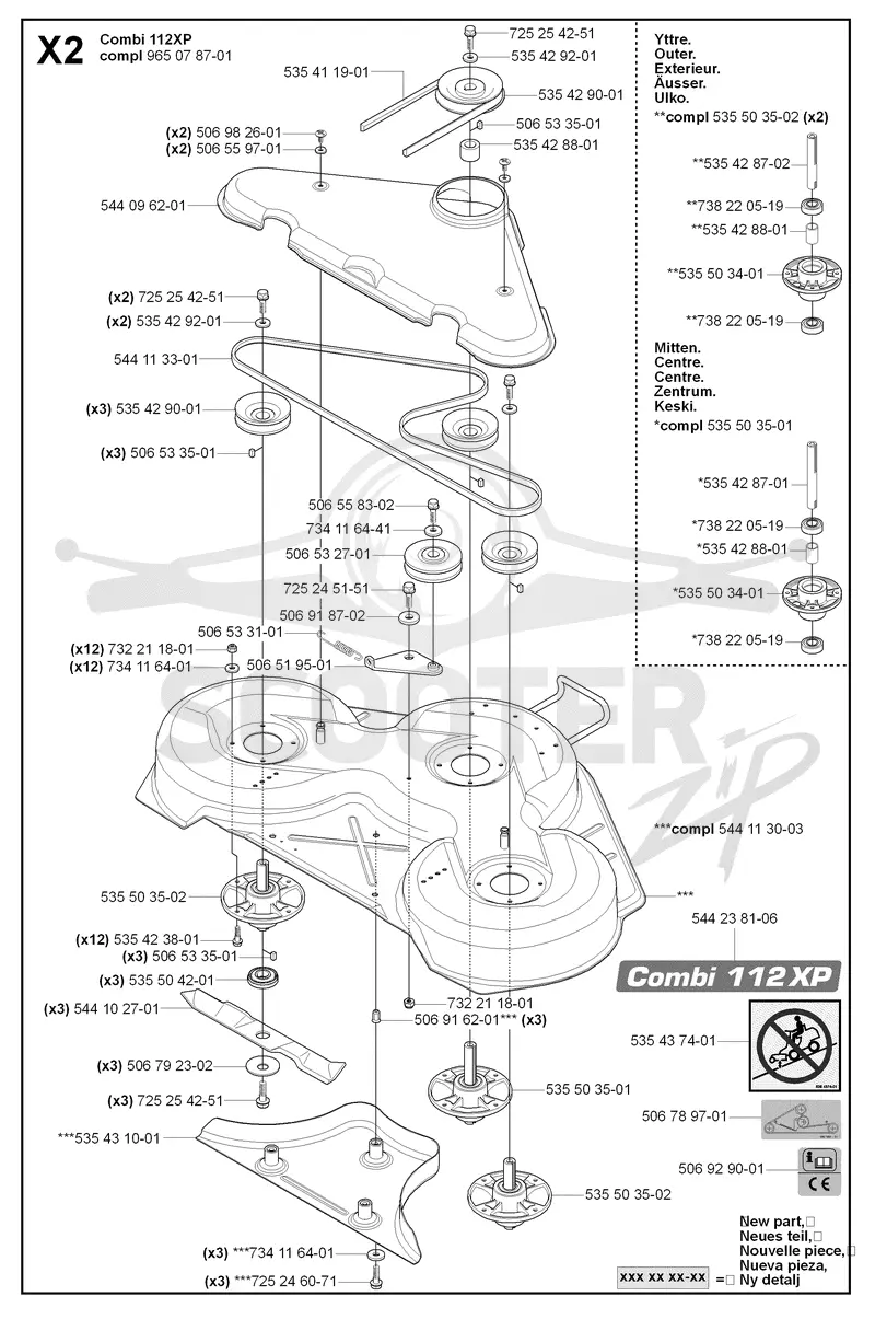 44/112CM CUTTING DECK