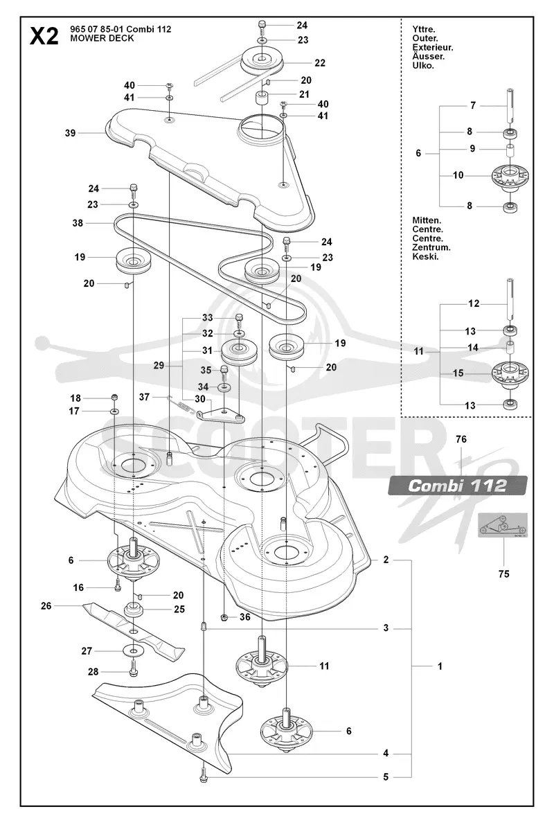 44/112CM CUTTING DECK