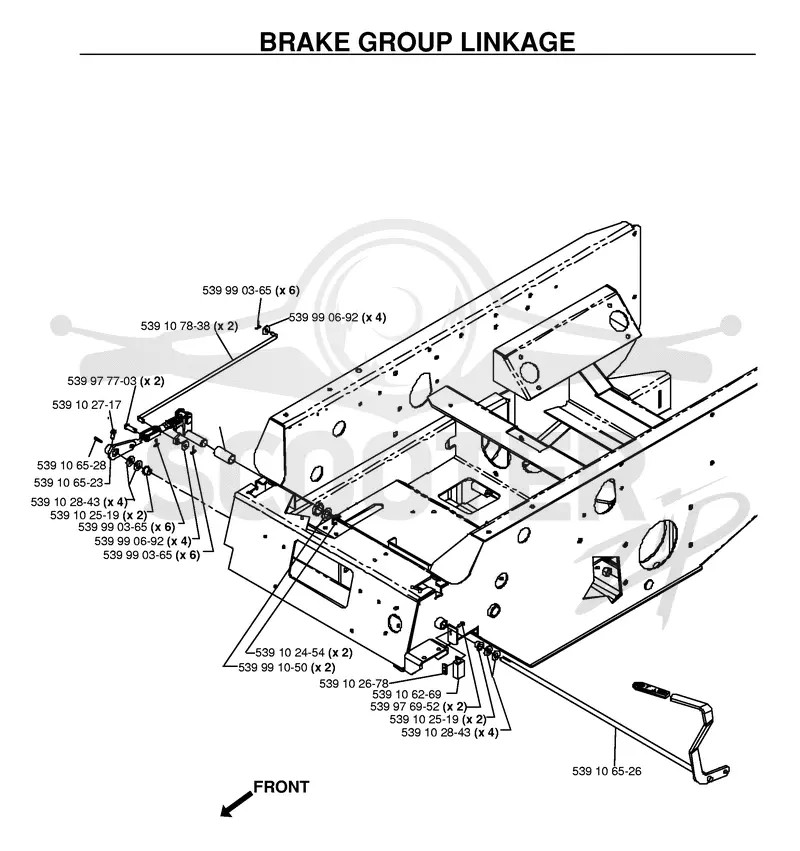 BRAKE / REAR MOWER LIFT