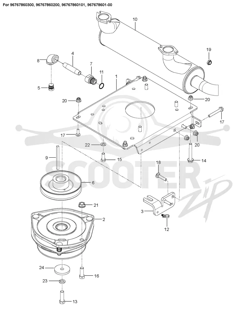 ENGINE MOUNTING, GUARDS & MUFFLER