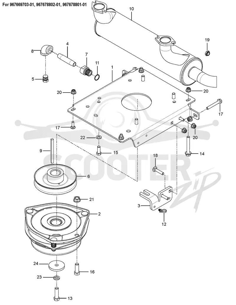 ENGINE MOUNTING, GUARDS & MUFFLER