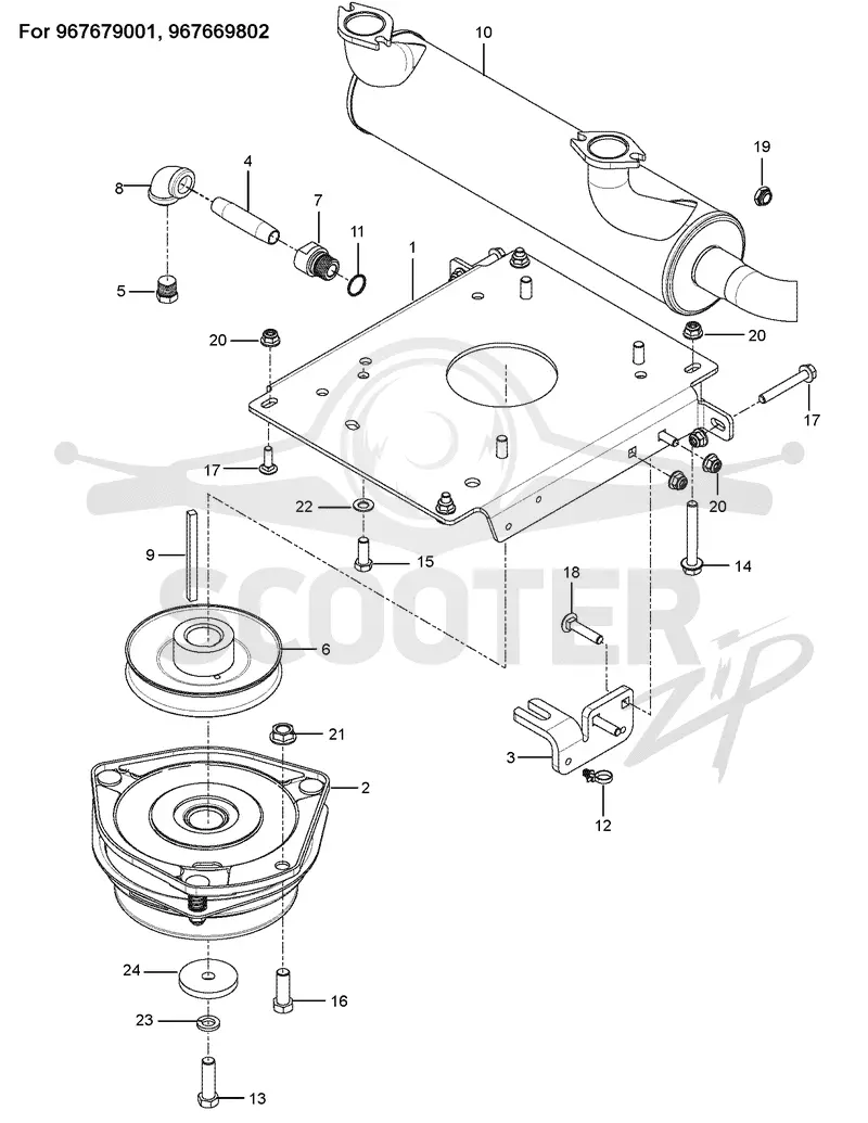 ENGINE MOUNTING, GUARDS & MUFFLER