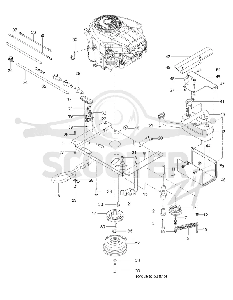 ENGINE MOUNTING, GUARDS & MUFFLER
