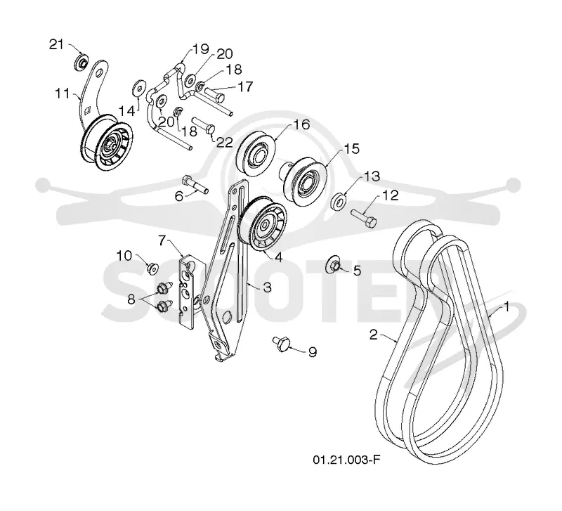 CHASSIS, ENGINE & PULLEYS