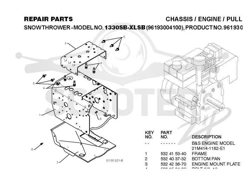 CHASSIS,ENGINE&PULLEYS