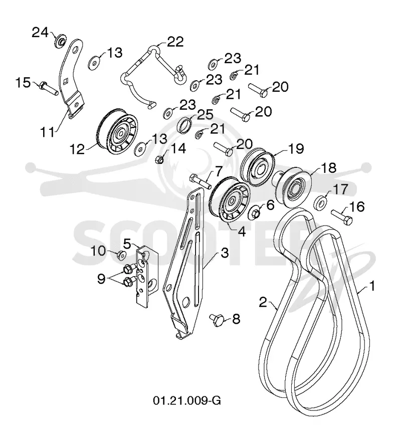 CHASSIS, ENGINE & PULLEYS