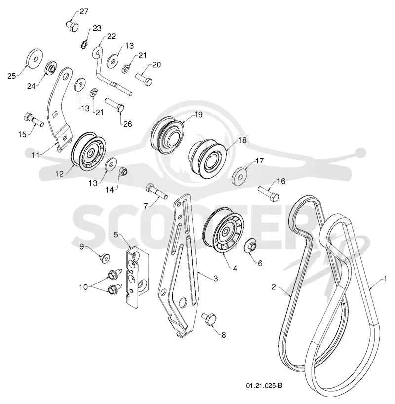 CHASSIS, ENGINE & PULLEYS
