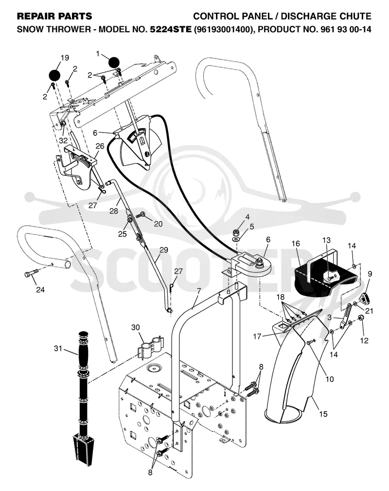 CONTROL PANEL & DISCHARGE CHUTE