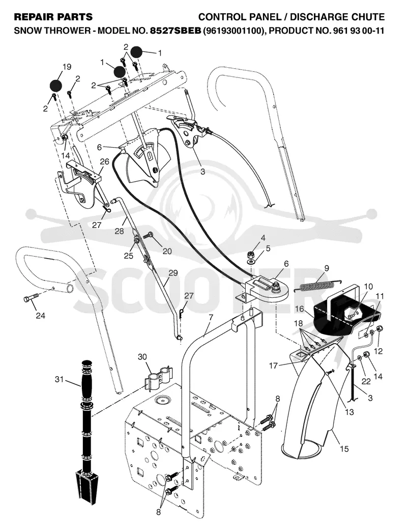 CONTROL PANEL & DISCHARGE CHUTE