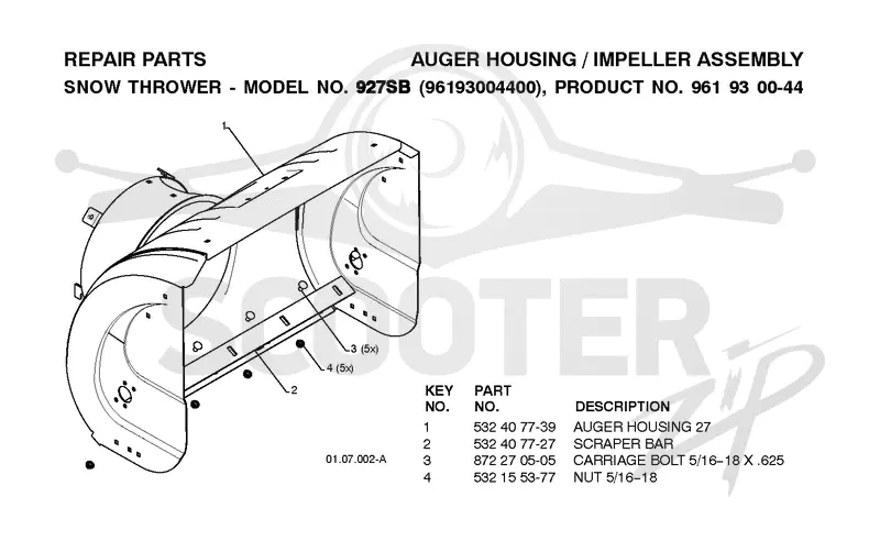 AUGER HOUSING & IMPELLER