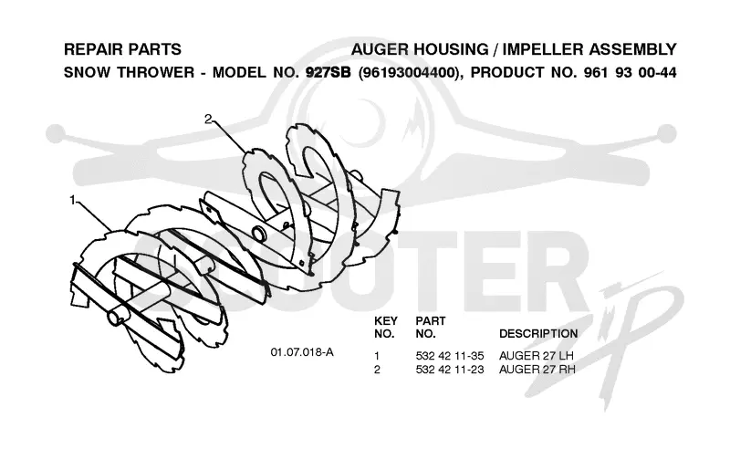 AUGER HOUSING & IMPELLER